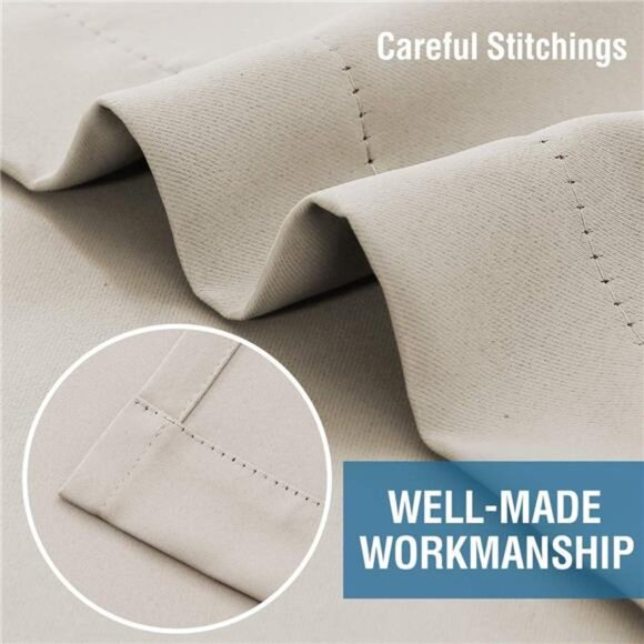 Blackout Curtains for Bedroom Thermal Insulated Room Darkening Living Room - Picture 4 of 7